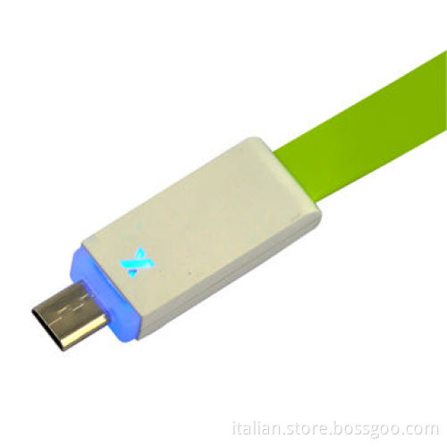 TPE Material LED light charging and sync data USB cable for Samsung/HTC/Android